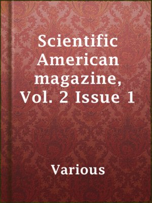 cover image of Scientific American magazine, Vol. 2 Issue 1